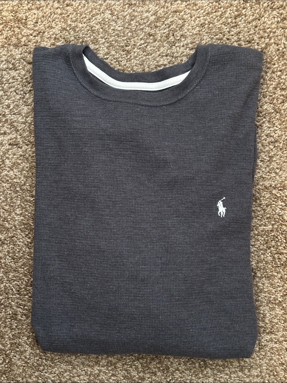 Polo by Ralph Lauren Charcoal Thermal Waffle Knit Sleepwear